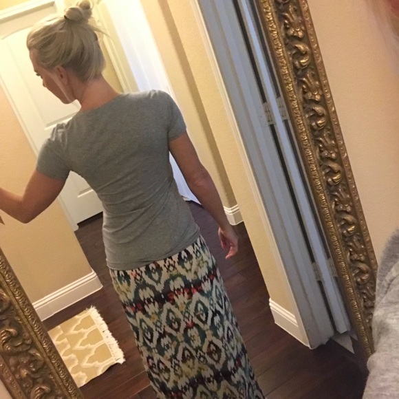 Long maxi print skirt - Picture 2 of 5